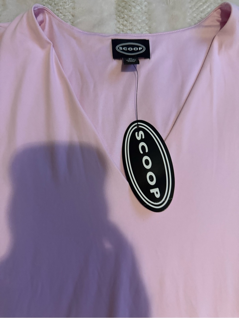 Scoop Women's Pink V-Neck Blouse